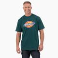 Dickies Men's Short Sleeve Tri-Color Logo Graphic T-Shirt - Forest Green Size M (WS22A)