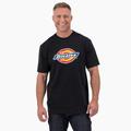 Dickies Men's Short Sleeve Tri-Color Logo Graphic T-Shirt - Black Size XL (WS22A)