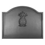 Minuteman International Large Cast Iron Pineapple Fireback, 22.5 Inch Long, Black