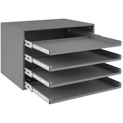 Durham Mfg 4-Compartment Large Steel Heavy Duty Bearing Slide Rack 303B-15.75-95