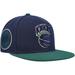 Men's Mitchell & Ness Navy/Green New York Knicks 70th Anniversary Hardwood Classics Grassland Fitted Hat