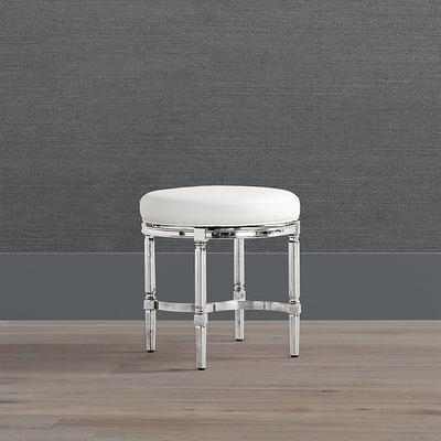 Frontgate Resort Collection™™ Swivel Vanity Stool - Matte Champagne - Frontgate