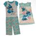 Disney Pajamas | Disney’s Stitch 3pc Girls Pajama Set | Color: Blue | Size: 4g