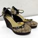 Coach Shoes | Coach Wedge Sandal Sz 10 | Color: Black/Tan | Size: 10