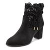 High-Heel-Stiefelette LASCANA, Damen, Gr. 42, schwarz, Obermaterial: 100% Textilmaterial. Decksohle: 100% Lederimitat. Futter: 100% Textilmaterial. Laufsohle: 100% Synthetik, unifarben, modisch, Schuhe, mit modischer Spitze und bequemen Blockabsatz,...