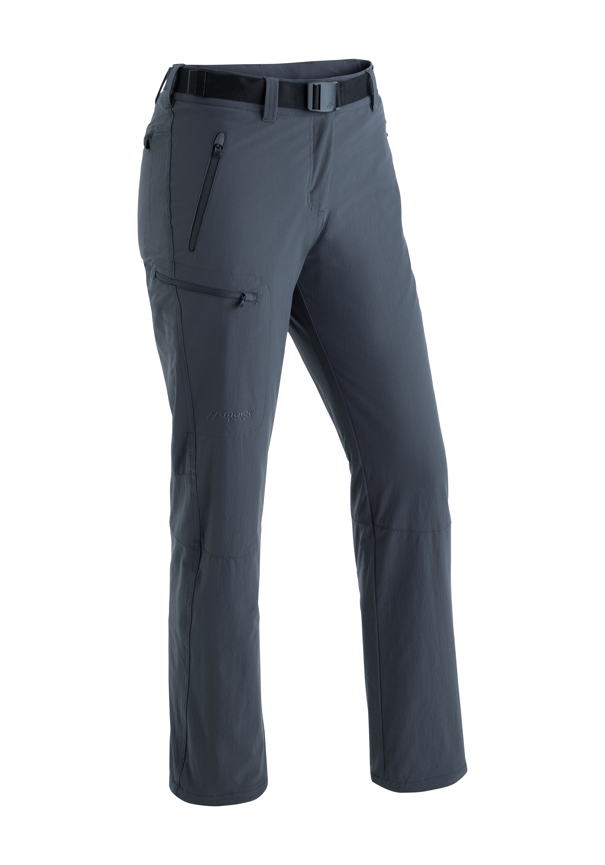 Funktionshose MAIER SPORTS "Rechberg Therm", Damen, Gr. 42, Normalgrößen, grau, 90% Polyamid, 10% Elasthan, Hosen, Wattierte Winter Outdoorhose, elastisch Image