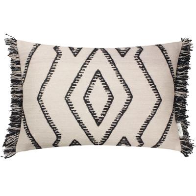 Kissenhülle "Ethno Fringes", beige, B:40cm L:60cm, Polyester, Polyacryl, Baumwolle, Obermaterial: 70% Polyester, 20% Polyacryl, 10% Baumwolle, Kissenbezüge, mit Fransen Image