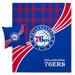 Philadelphia 76ers Plaid Wave Lightweight Blanket & Pillow Combo Set