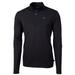 Men's Cutter & Buck Black Carolina Panthers Big Tall Virtue Eco Pique Quarter-Zip Pullover Jacket