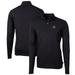 Men's Cutter & Buck Black Boise State Broncos Big Tall Virtue Eco Pique Recycled Quarter-Zip Pullover Top