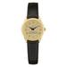 Women's Harry S Truman College Falcons Gold Medallion Black Leather Wristwatch