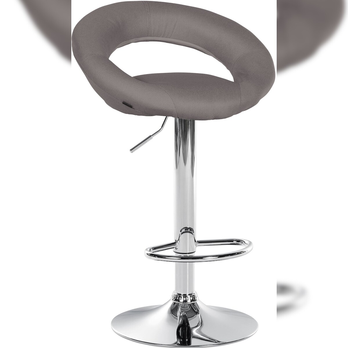 CLP Barhocker Olinda Stoff grau/chrom Image