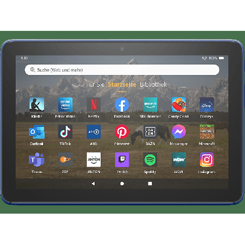 AMAZON Fire HD 8 Tablet (2022), Tablet, 32 GB, Zoll, Blau