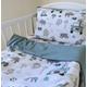 Safari Animals Cot Bed Duvet Cover , Pillowcase Set , pure cotton, black piping , kids bedding, reversible bedding, toddler