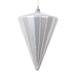 Vickerman 690406 - 6" Matte Silver Cone Christmas Tree Ornament (3 Pack) (MT224307)