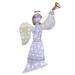 Joiedomi 5FT Tall White Cotton Angel Playing Horn w/Cool White LED Lights, Indoor Outdoor Christmas Decoration