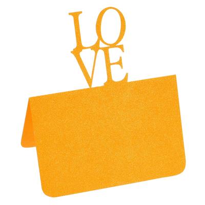 Table Name Place Cards,50Pcs Hollow Love Cut Design Blank Card Yellow