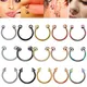 Anneau de fer à cheval en acier boucles d'oreilles à tige piercing septum cartilage d'oreille