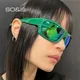 SO & EI Retro Y2K Punk hommes lunettes de sport en plein air lunettes de soleil UV400 lunettes de