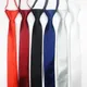 Cravates de la présidence simples pour hommes et femmes cravates noires fermeture à glissière