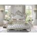 ACME Furniture Bed Upholstered/Faux leather in White | 90 H x 96 W x 90 D in | Wayfair BD01248EK