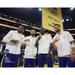 "Andre Iguodala Draymond Green Klay Thompson & Stephen Curry Golden State Warriors Unsigned 2022 Ring Ceremony Photograph"