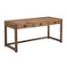 Loon Peak® Alceme Solid Wood Desk Wood in Brown/Green | 30.5 H x 66 W x 28 D in | Wayfair 673DE342AFAA42A69EC81F7B85342AE6