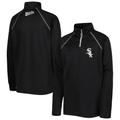 Youth Stitches Black Chicago White Sox Team Raglan Quarter-Zip Jacket