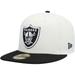 Men's New Era Cream/Black Las Vegas Raiders Chrome Collection 59FIFTY Fitted Hat