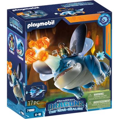 Konstruktions-Spielset PLAYMOBIL "Dragons: The Nine Realms - Plowhorn & D'Angelo (71082)" Spielbausteine bunt Kinder Altersempfehlung Made in Germany
