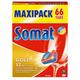 Somat Tabs 12 Gold Maxi Pack, Spülmaschinentabs, Extra-Kraft gegen Eingebranntes, 66 Tabs