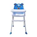 High Chairs Baby Chair for Eating Food Grade PP Material Children's High Chair Feeding Seat High Chair with Food Tray Seat Belt Height Adjustable High Chair/Low Chair (Blue)