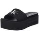 Calvin Klein Jeans Damen Sandalen Flatform Plateau, Schwarz (Black), 36