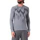 Odlo Herren Funktionsunterwäsche Langarm Shirt mit Print ACTIVE WARM ECO, odlo steel grey melange, M