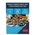 Activity Superstore Inamo Comedy Night and 3 Dish Dinner for Two, 18-month Validity, Experience Days, Comedy Club, Dinner for two, Couples Gifts