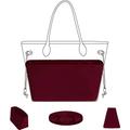 DGAZ Silk Handbag Organizer Insert Fits LV Neverfull PM/MM/GM, Silky Smooth Organizer, Luxury Handbag & Tote Shaper (Rose Red, MM)