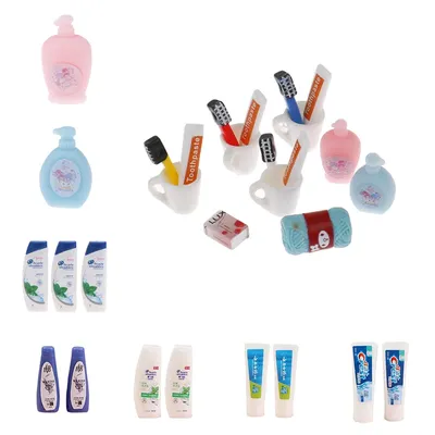 Mini shampoing et dentifrice miniatures accessoires pour beurre maison de courses meubles jouets