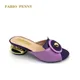 FABIO PENNY-Pantoufles multicolores à talon moyen pour femmes pantoufles de fête confortables pour