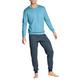 Calida Herren Relax Imprint Pyjamaset, Dolphin Blue, 58-60