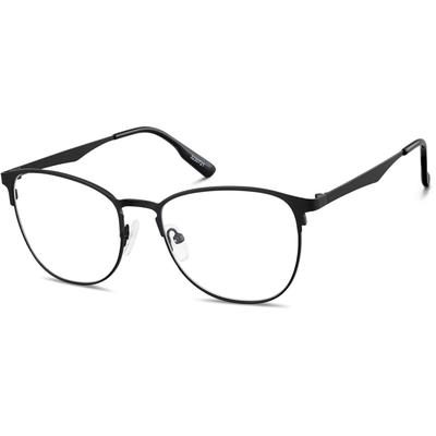 Zenni Women's Square Prescription Glasses Black Stainless Steel Full Rim Frame