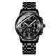 RORIOS Mens Watches Analog Quartz Watches with Stainless Steel Strap Luminous Wristwatches Calendar Watches for Men