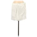 Ann Taylor LOFT Casual Mini Skirt Mini: White Solid Bottoms - Women's Size 12