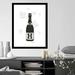 Venice Beach Collections Bubbly Champagne Bottle - Picture Frame Graphic Art on Glass Glass | 18 H x 14 W x 1 D in | Wayfair Champ5-G-B-1418