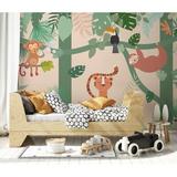 GK Wall Design Tropical Jungle Animals Trees & Plants 6.25' L x 112" W Paintable Wall Mural Vinyl | 150 W in | Wayfair GKWP000245W150H98_V