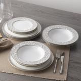 Noritake Summit Set Of 4 Salad Plates, 8-1/4" Bone China/Ceramic in Gray/White | 8.25 W in | Wayfair 4919-405D