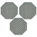 White 36 x 36 x 0.3 in Area Rug - Latitude Run® Leahana Geometric Machine Tufted Indoor/Outdoor Area Rug in Blue/Gray Set | Wayfair