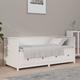 vidaXL Day Bed White 90x190 cm Solid Wood Pine