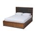 Elin Modern and Contemporary Upholstered and Wood Platform Storage Bed