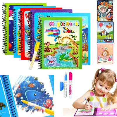 Livre magique de dessin à l'eau Montessori jouets de coloriage réutilisable livre magique de dessin