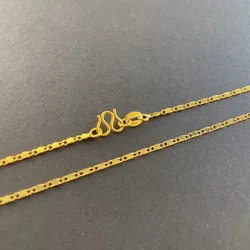 Collier en or 24K plaqué or avec chaîne chaîne de clavicule collier pour femmes 45CM/50CM